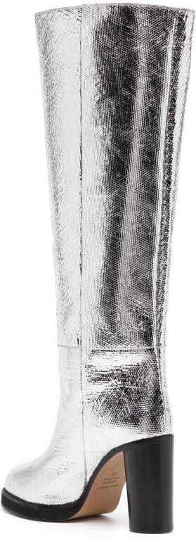ISABEL MARANT Lylene metallic boots Silver