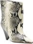 ISABEL MARANT Miyako 105mm snake-effect leather ankle boots Neutrals - Thumbnail 1