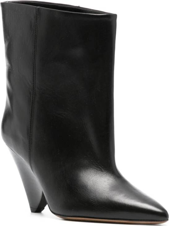ISABEL MARANT Miyako 90mm leather boots Black