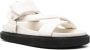ISABEL MARANT Naori debossed-logo leather sandals White - Thumbnail 2
