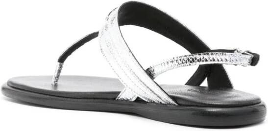 ISABEL MARANT Nya leather sandals Silver