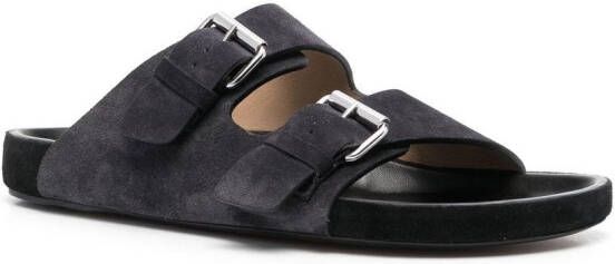 MARANT open-toe double-buckle sandals Black