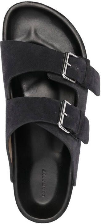 MARANT open-toe double-buckle sandals Black