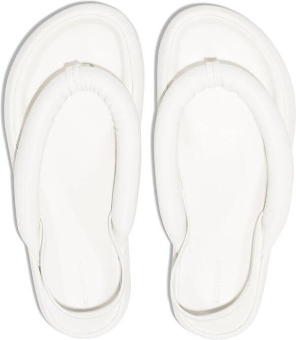 ISABEL MARANT Orene leather flatform sandals White
