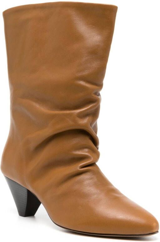 ISABEL MARANT Reachi leather boots Brown