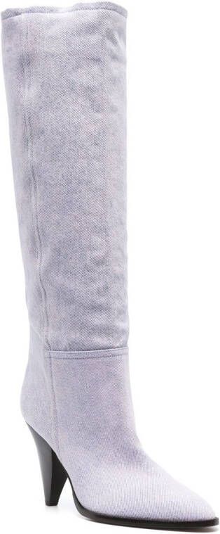 ISABEL MARANT Ririo 90mm knee-high boots Purple