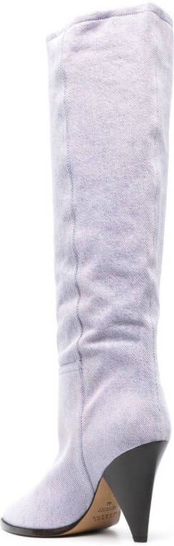 ISABEL MARANT Ririo 90mm knee-high boots Purple