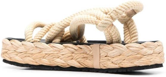 ISABEL MARANT rope-strap platform sandals Neutrals