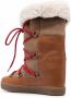 ISABEL MARANT shearling-trim lace-up boots Brown - Thumbnail 3