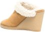 ISABEL MARANT shearling wedge mules Brown - Thumbnail 3