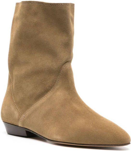 ISABEL MARANT Slaine suede ankle boots Neutrals