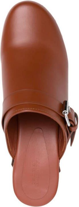 ISABEL MARANT Titya leather clogs Brown