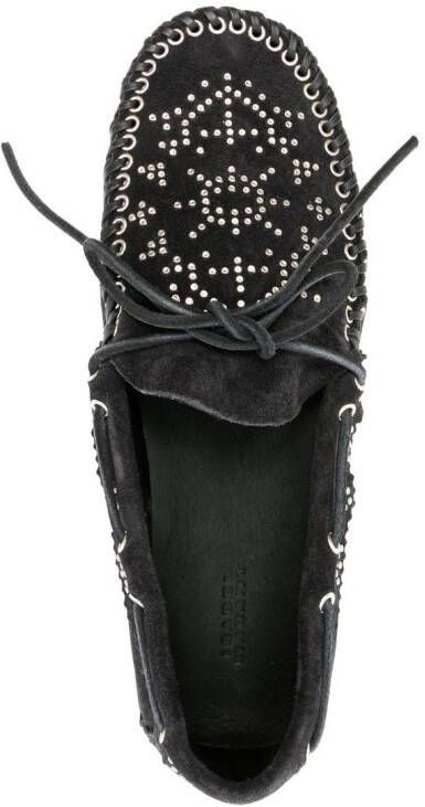 ISABEL MARANT stud-detailled round-toe loafers Black