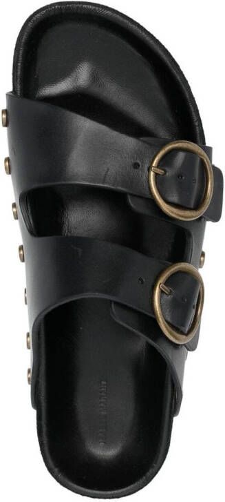 ISABEL MARANT stud-embellished buckled sandals Black