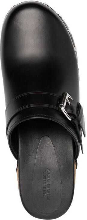 ISABEL MARANT stud-embellished leather clogs Black