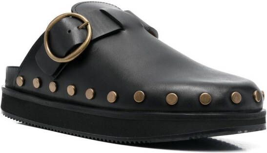 ISABEL MARANT stud-embellished leather mules Black