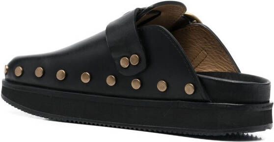 ISABEL MARANT stud-embellished leather mules Black