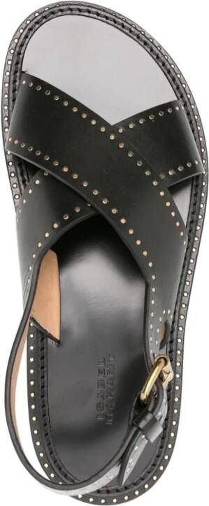 ISABEL MARANT stud-embellished leather sandals Black