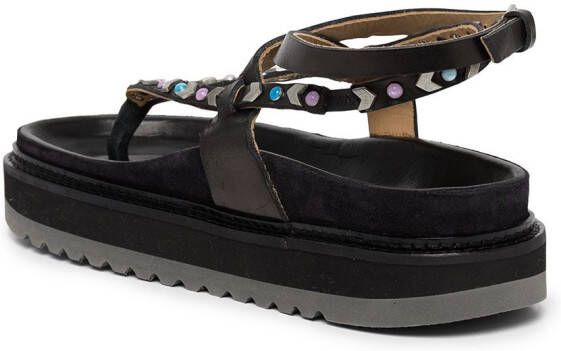 ISABEL MARANT stud-embellished thong-strap sandals Black