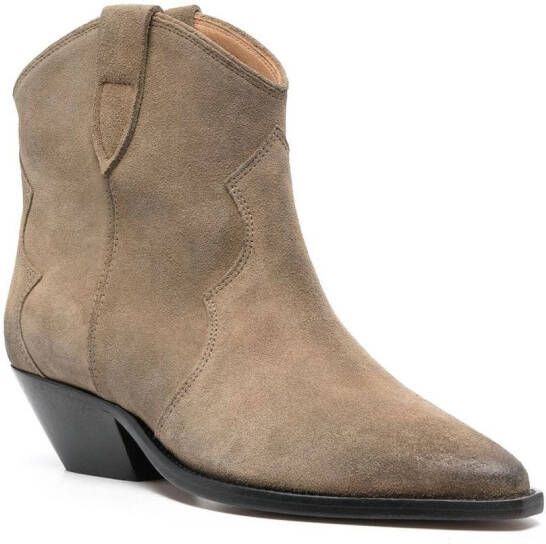 ISABEL MARANT suede 45mm ankle boots Brown
