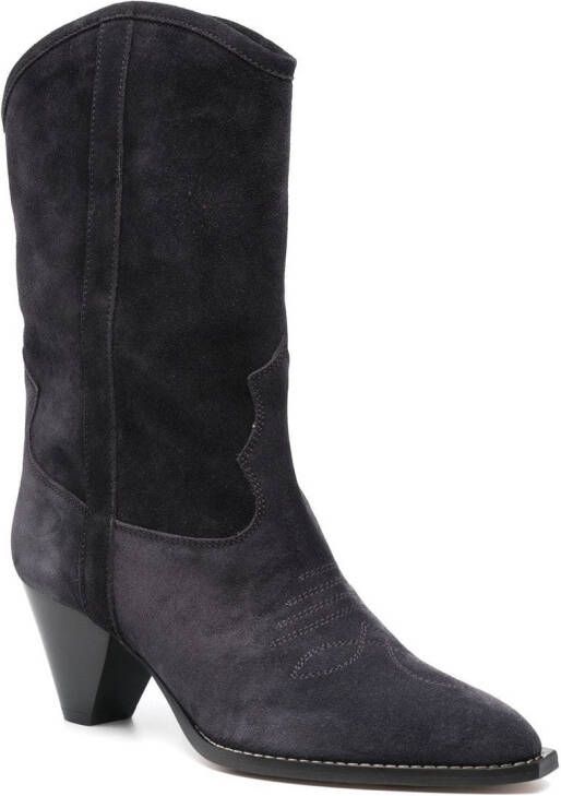 ISABEL MARANT suede 60mm western-style boots Black