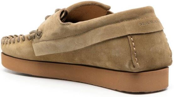 MARANT suede boat shoes Neutrals