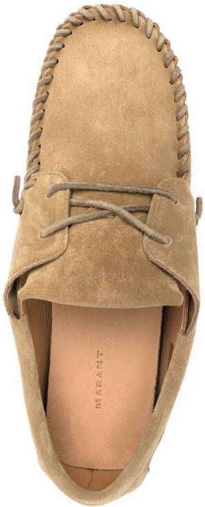 MARANT suede boat shoes Neutrals