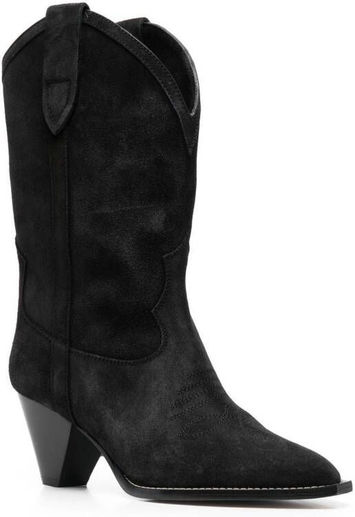 ISABEL MARANT suede Western boots Black