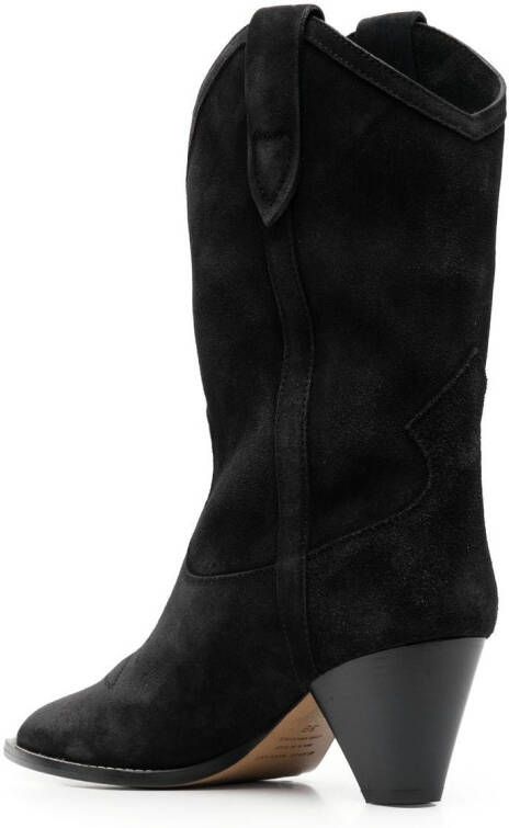 ISABEL MARANT suede Western boots Black