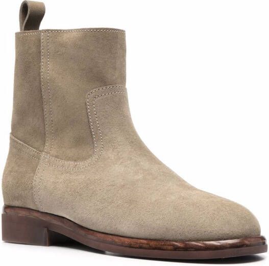 MARANT suede zipped ankle boots Neutrals