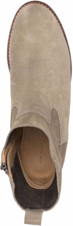 MARANT suede zipped ankle boots Neutrals
