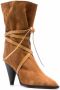 ISABEL MARANT wrap suede boots Brown - Thumbnail 2