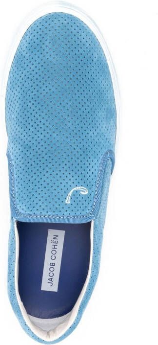 Jacob Cohën perforated-detail slip-on sneakers Blue