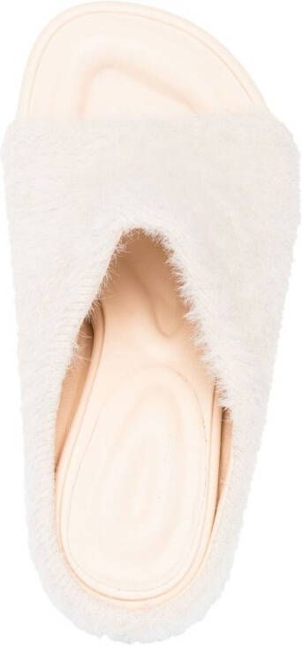 Jacquemus 100mm knitted square-toe mules Neutrals