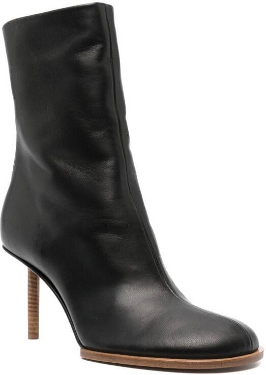 Jacquemus Les Bottines Rond CarrÃ© 80mm boots Black