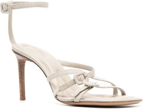 Jacquemus Camargue 100mm sandals Neutrals
