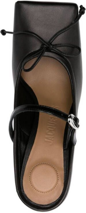 Jacquemus Les chaussures Ballet 110mm leather mules Black