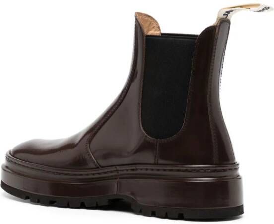 Jacquemus Les Chelsea Pavane leather boots Brown