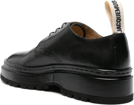 Jacquemus Les Pavane leather derby shoes Black