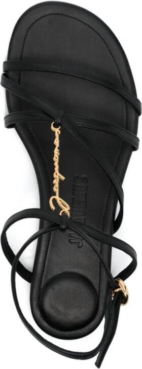 Jacquemus Les sandales Pralu leather sandals Black