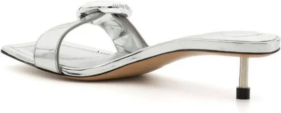 Jacquemus Les sandales Regalo basses 30mm sandals Silver