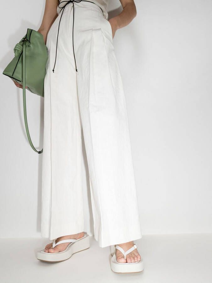 Jacquemus Les Tatanes Lin flatform sandals White