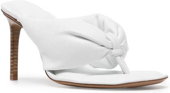 Jacquemus Nocio knotted padded sandals White