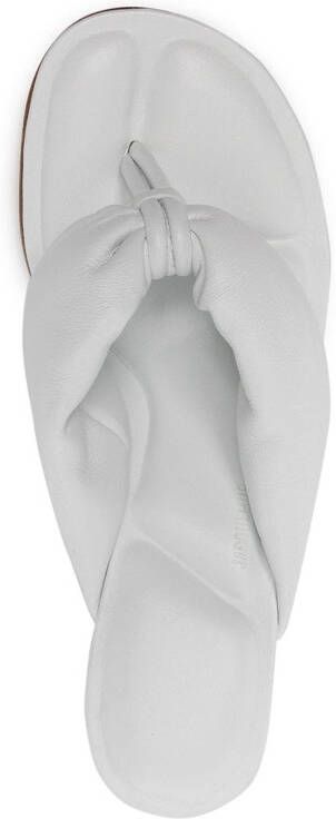 Jacquemus Nocio knotted padded sandals White