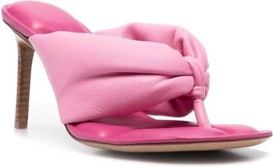 Jacquemus padded 85mm leather mules Pink