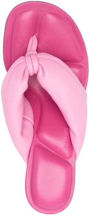 Jacquemus padded 85mm leather mules Pink
