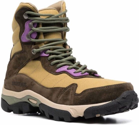 Jacquemus Terra lace-up hiking boots Green