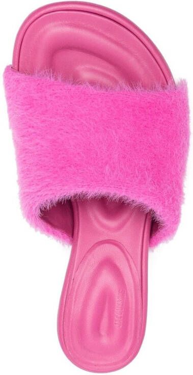 Jacquemus textured-finish open-toe mules Pink