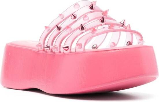 Jean Paul Gaultier x Melissa Punk Love Becky platform slides Pink