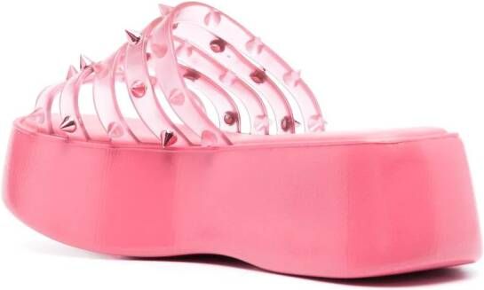 Jean Paul Gaultier x Melissa Punk Love Becky platform slides Pink